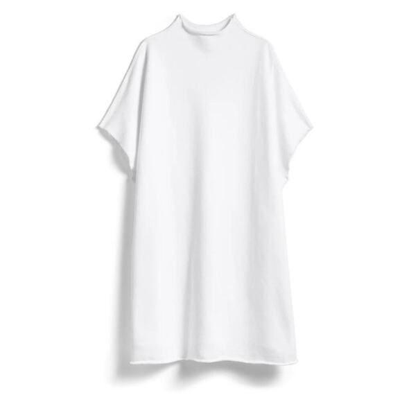 Frank & Eileen Ella The Easiest Dress Triple Fleece In White Size Medium - Large - Picture 3 of 11